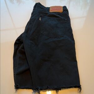 Vintage Levi’s 511 white tab Black Denim cut off Shorts